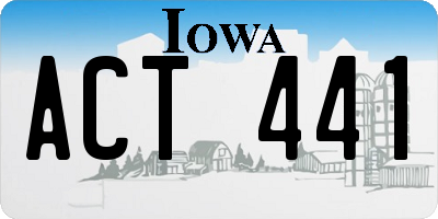 IA license plate ACT441