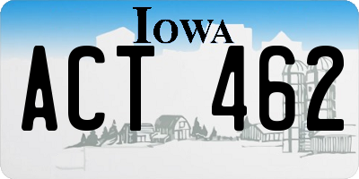 IA license plate ACT462