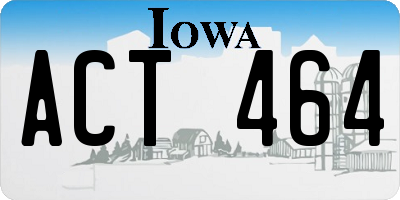 IA license plate ACT464
