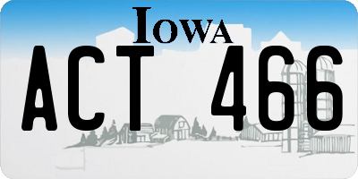 IA license plate ACT466