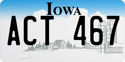 IA license plate ACT467