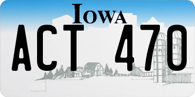 IA license plate ACT470
