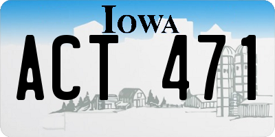 IA license plate ACT471
