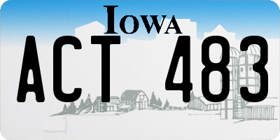 IA license plate ACT483