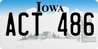 IA license plate ACT486