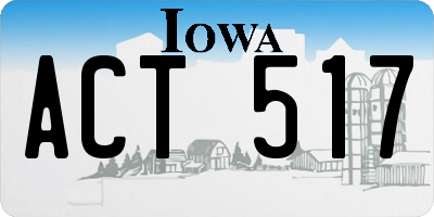 IA license plate ACT517