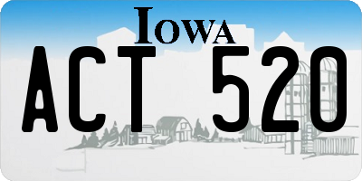IA license plate ACT520