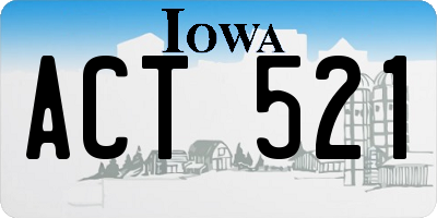 IA license plate ACT521