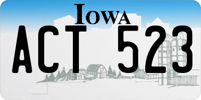 IA license plate ACT523