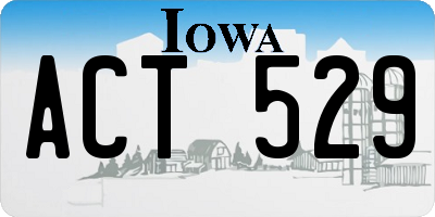 IA license plate ACT529