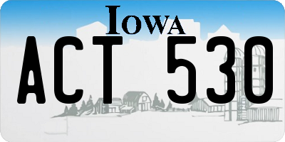 IA license plate ACT530