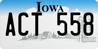 IA license plate ACT558