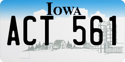 IA license plate ACT561