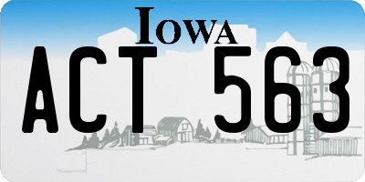 IA license plate ACT563