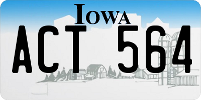 IA license plate ACT564