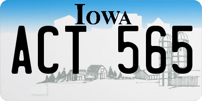 IA license plate ACT565