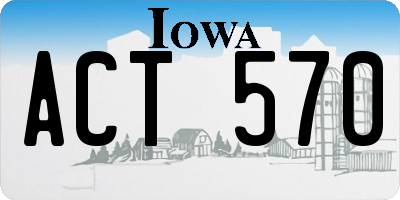 IA license plate ACT570