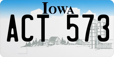 IA license plate ACT573