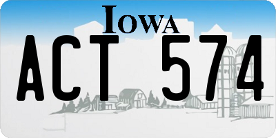 IA license plate ACT574