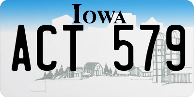 IA license plate ACT579