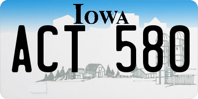 IA license plate ACT580