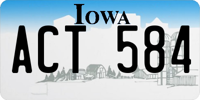 IA license plate ACT584