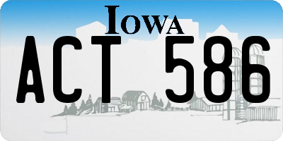 IA license plate ACT586