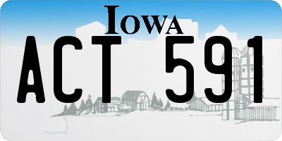 IA license plate ACT591