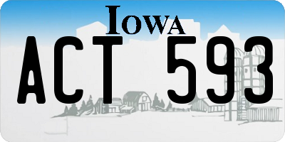 IA license plate ACT593