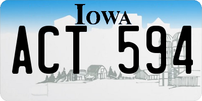 IA license plate ACT594