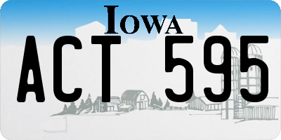 IA license plate ACT595