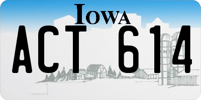 IA license plate ACT614