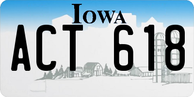 IA license plate ACT618