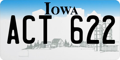 IA license plate ACT622