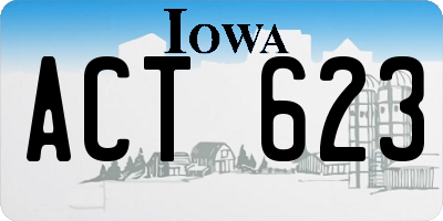 IA license plate ACT623