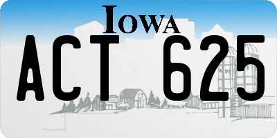 IA license plate ACT625