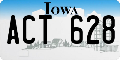 IA license plate ACT628