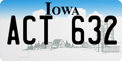 IA license plate ACT632