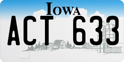 IA license plate ACT633
