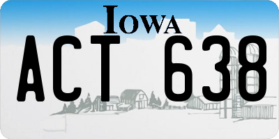 IA license plate ACT638