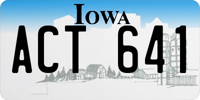 IA license plate ACT641