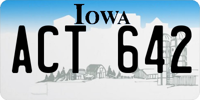 IA license plate ACT642