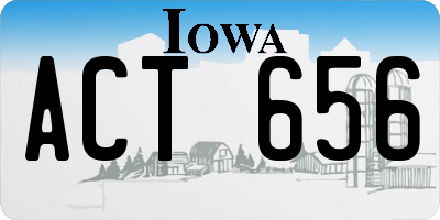 IA license plate ACT656