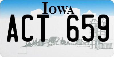 IA license plate ACT659