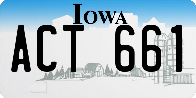 IA license plate ACT661