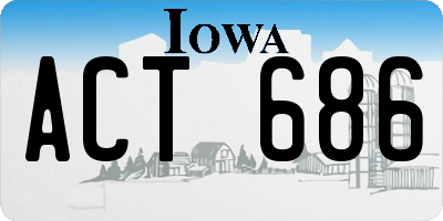 IA license plate ACT686