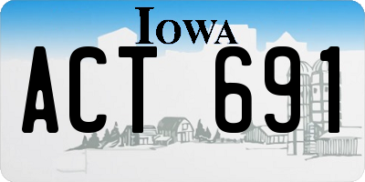 IA license plate ACT691