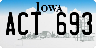 IA license plate ACT693