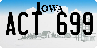 IA license plate ACT699