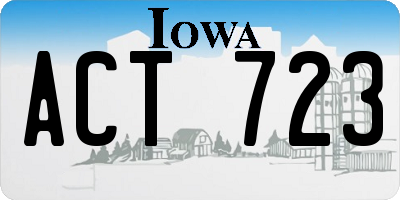IA license plate ACT723